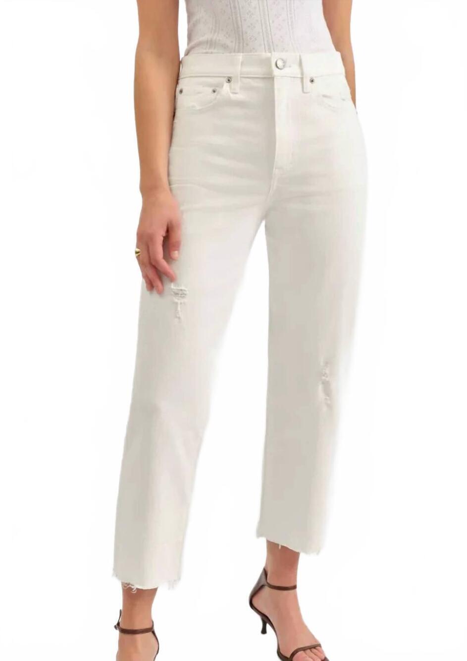 NEW DAZE sundaze crop straight jeans in white